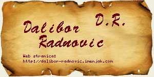 Dalibor Radnović vizit kartica